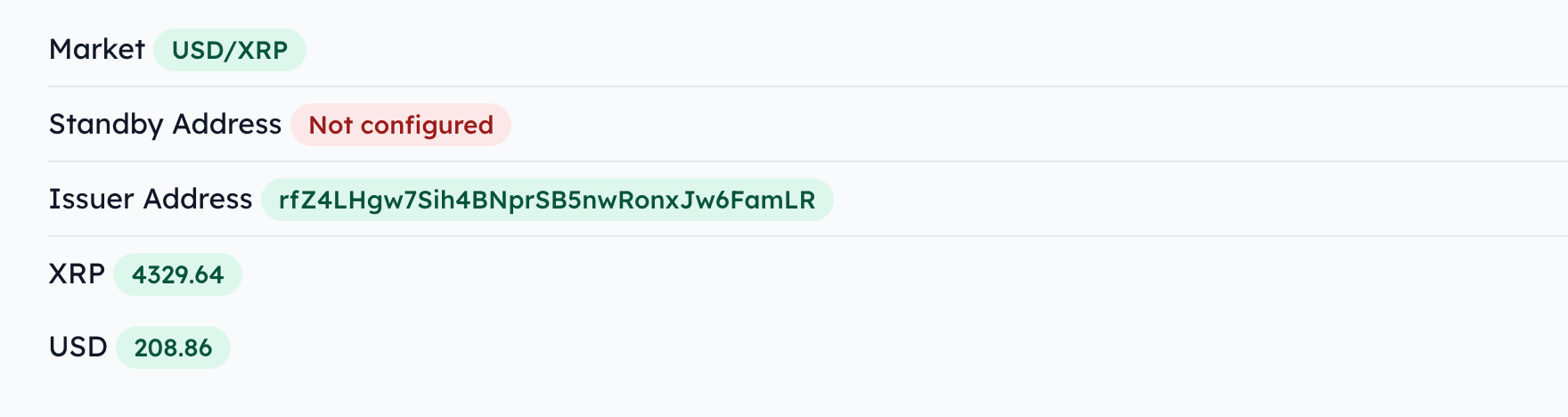 DEX wallet and balances